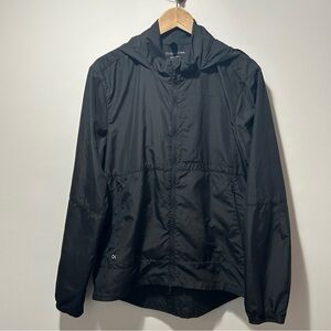 Outerknown Evolution Windbreaker Size Medium Black Recycled Polyester Hooded